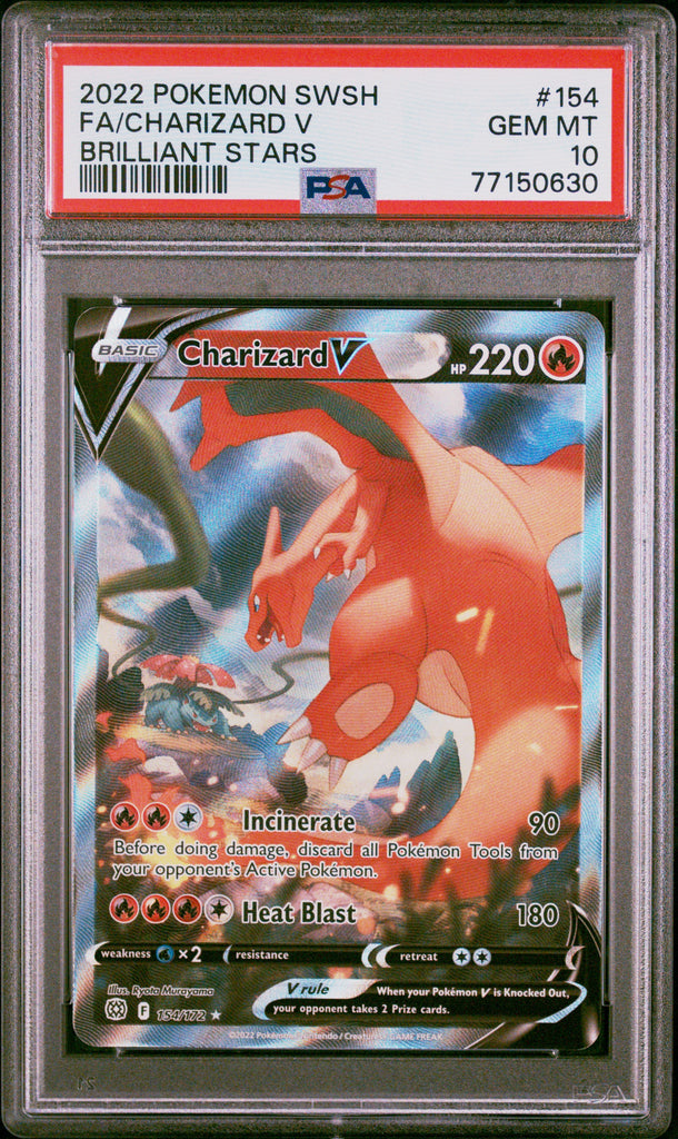 PSA10*** 2022 POKEMON SWSH BRILLIANT STARS CHARIZARD V 154/172