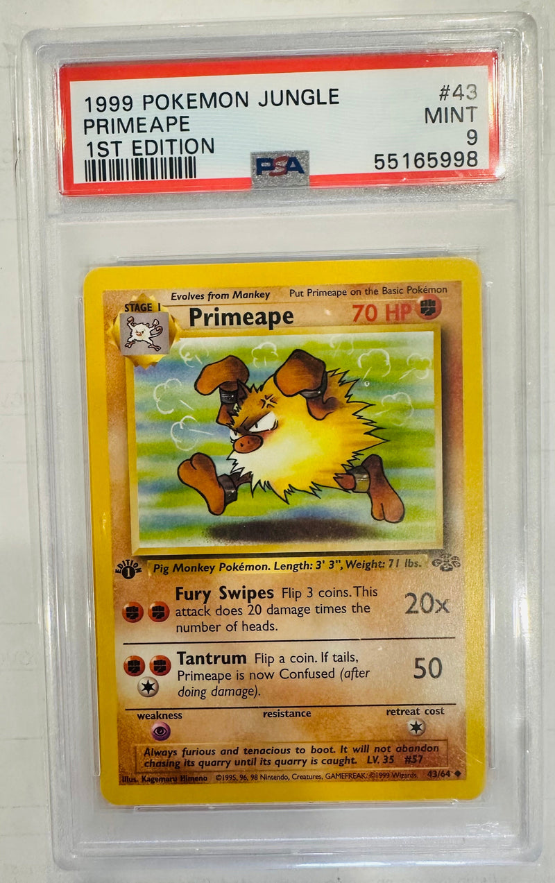 PRIMEAPE 1ST EDITION 1999 POKEMON JUNGLE PSA MINT 9