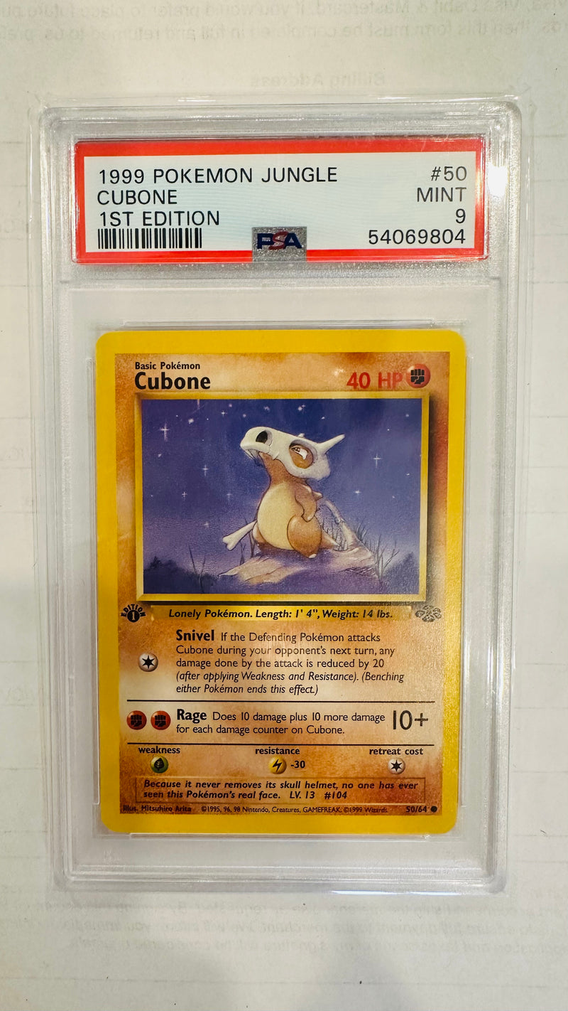 CUBONE 1ST EDITION 1999 POKEMON JUNGLE PSA MINT 9