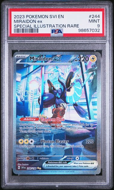 MIRAIDON ex SPECIAL ILLUSTRATION RARE 2023 POKEMON SVI EN-SCARLET & VIOLET PSA MINT 9