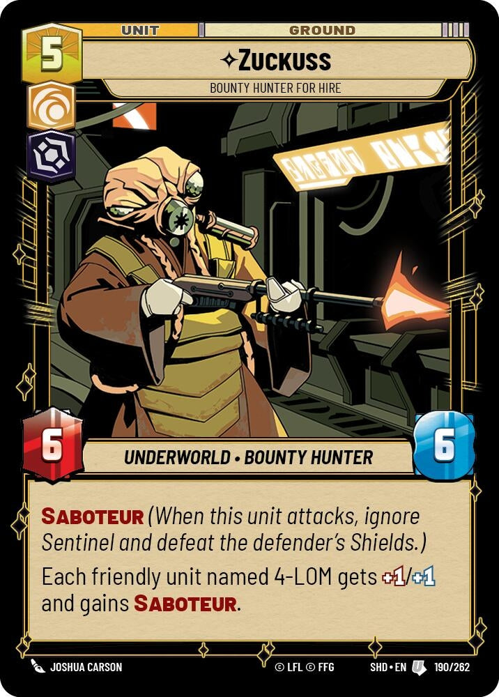 Image for Zuckuss - Bounty Hunter for Hire (190) [SHD]