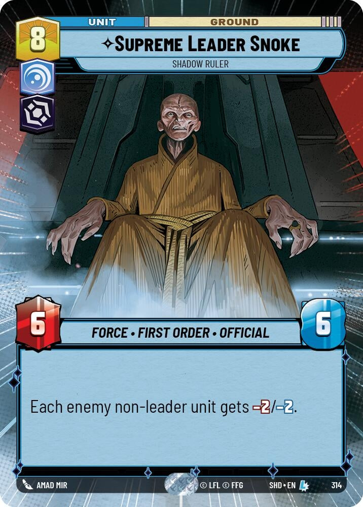 Image for Supreme Leader Snoke - Shadow Ruler (Hyperspace) (314) [SHD]