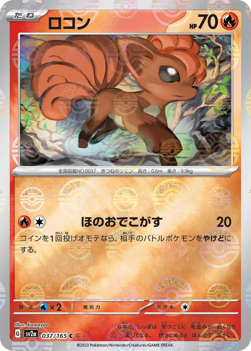 Image for Vulpix (Poke Ball Pattern) (037/165) (SV2a: Pokemon Card 151) - Pokemon Japan