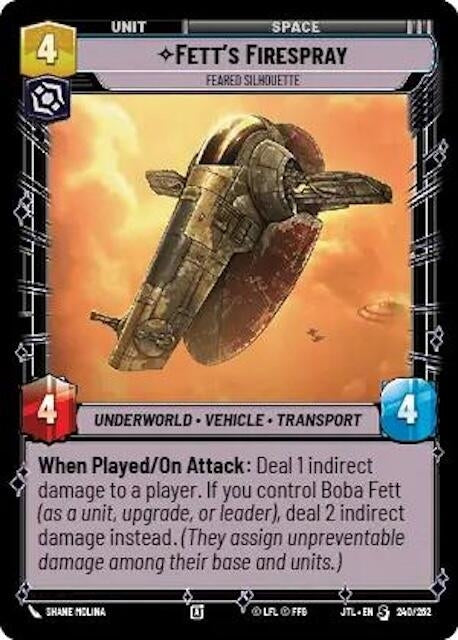 Image for Fett's Firespray - Feared Silhouette (240/257) [JTL]