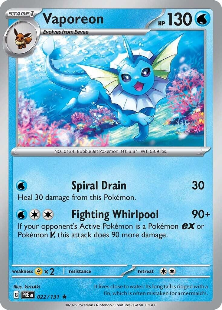 Image for Vaporeon (022/131)