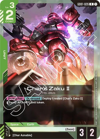 Image for Char's Zaku II (Newtype Rising) - Gundam Card Game