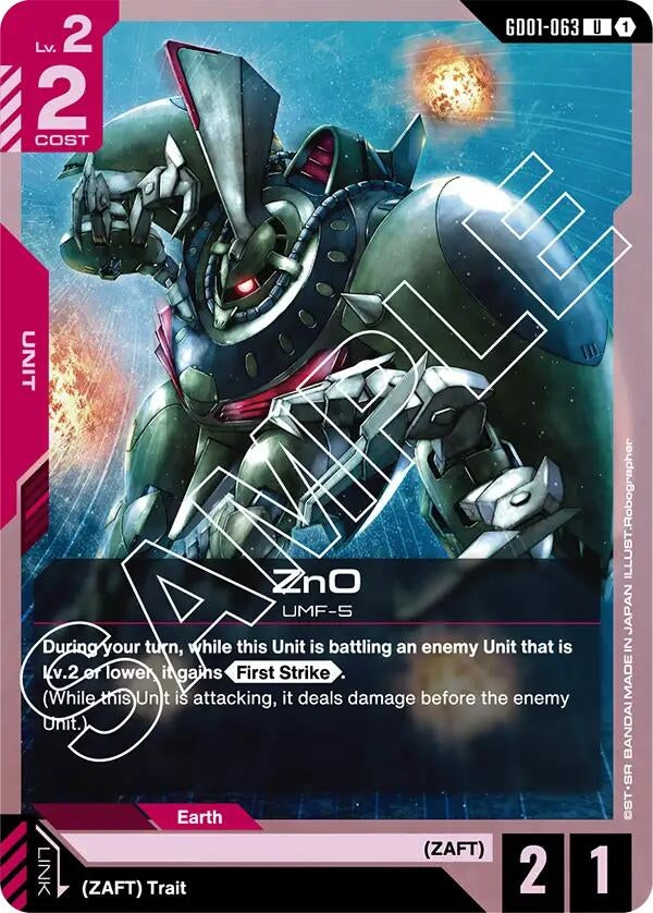 Image for ZnO (Newtype Rising) - Gundam Card Game