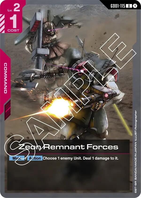 Image for Zeon Remnant Forces (Newtype Rising) - Gundam Card Game