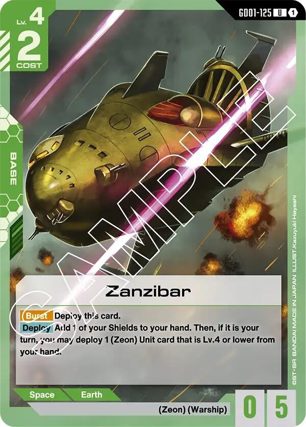 Image for Zanzibar (Newtype Rising) - Gundam Card Game