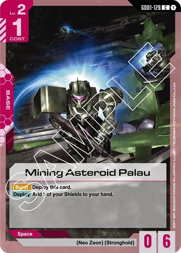 Image for Mining Asteroid Palau (Newtype Rising) - Gundam Card Game