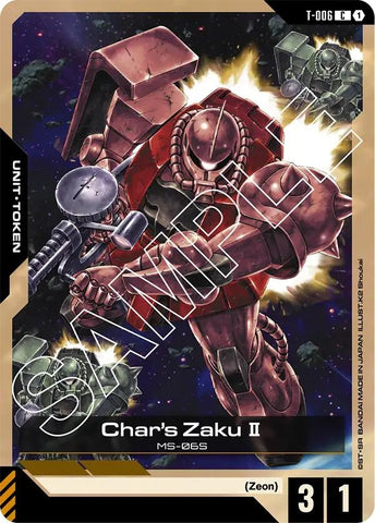 Image for Char's Zaku II (T-006) Token (Newtype Rising) - Gundam Card Game