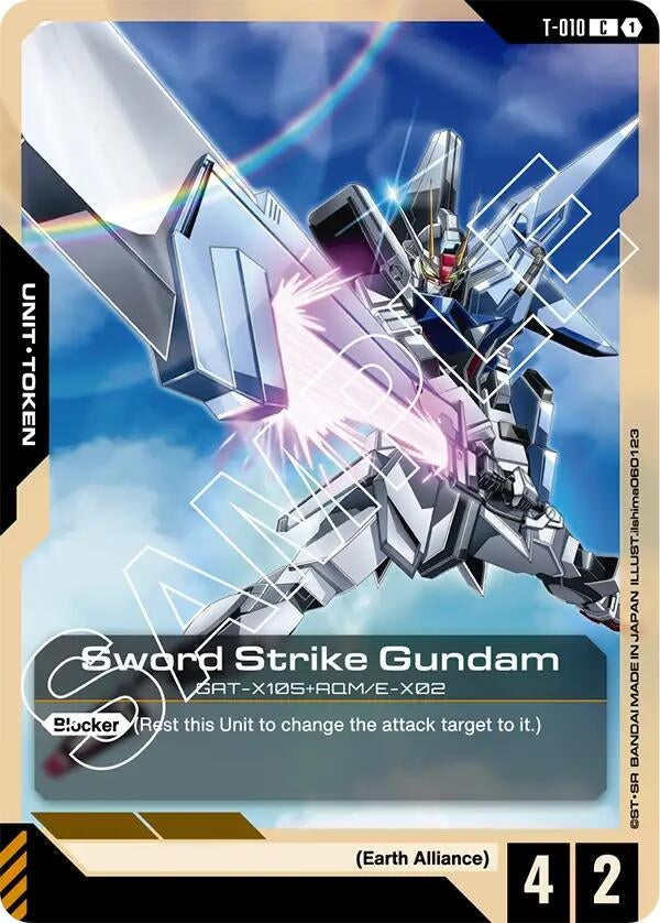 Image for Sword Strike Gundam (T-010) Token (Newtype Rising) - Gundam Card Game
