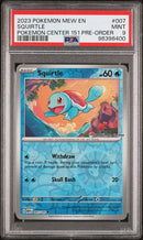 SQUIRTLE POKEMON CENTER 151 PRE-ORDER 2023 POKEMON MEW EN-151 PSA 9