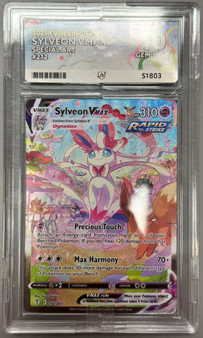 ***ACE10*** 2021 POKEMON SWSH EVOLVING SKIES SYLVEON VMAX 212/203