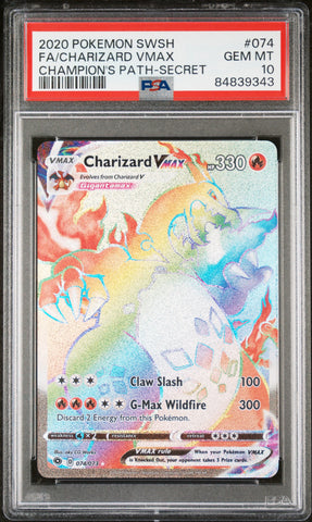 ***PSA10*** 2020 POKEMON SWSH CHAMPION'S PATH CHARIZARD VMAX 074/073