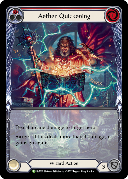 Aether Quickening (Red) [FAB112] (Promo)  Rainbow Foil