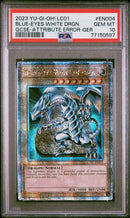 BLUE-EYES WHITE DRGN. QCSE-ATTRIBUTE ERROR-GER 2023 YU-GI-OH! LC01-LEGENDARY COLLECTION: 25TH ANNIVERSARY EDITION PSA GEM MT 10