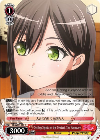 Setting Sights on the Contest, Tae Hanazono (BD/WE35-E17 C) [Poppin'Party x Roselia]
