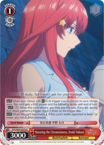 Knowing the Circumstances, Itsuki Nakano (5HY/W83-E070 R) [The Quintessential Quintuplets]