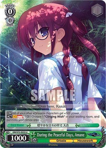During the Peaceful Days, Amane [The Fruit of Grisaia]
