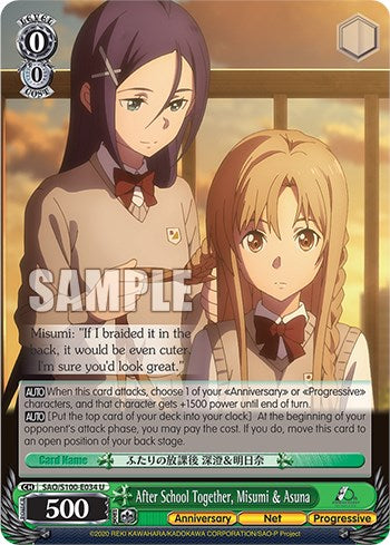 After School Together, Misumi & Asuna [Sword Art Online Animation 10th Anniversary]