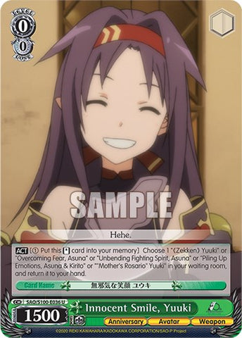Innocent Smile, Yuuki [Sword Art Online Animation 10th Anniversary]