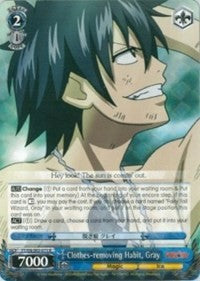 Clothes-removing Habit, Gray (FT/EN-S02-073 R) [Fairy Tail ver.E]