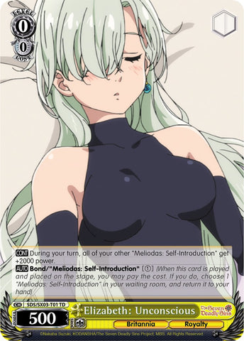 Elizabeth: Unconscious (SDS/SX03-T01 TD) [The Seven Deadly Sins]